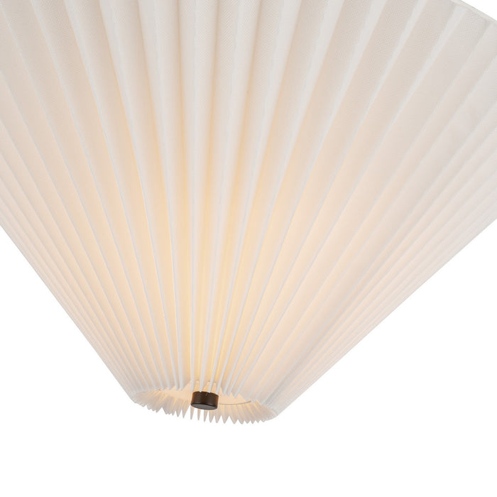 Alora SF497016MBFW One Light Semi-Flush Mount, Matte Black/Folded White