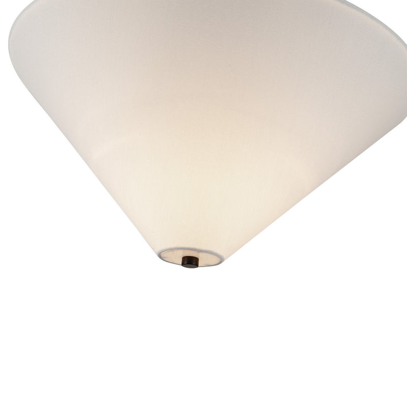 Alora SF497016MBWL One Light Semi-Flush Mount, Matte Black/White Linen
