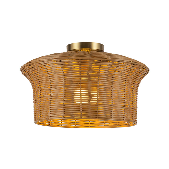 Alora SF641016BG One Light Semi-Flush Mount, Brushed Gold