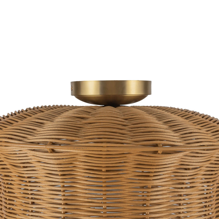 Alora SF641016BG One Light Semi-Flush Mount, Brushed Gold