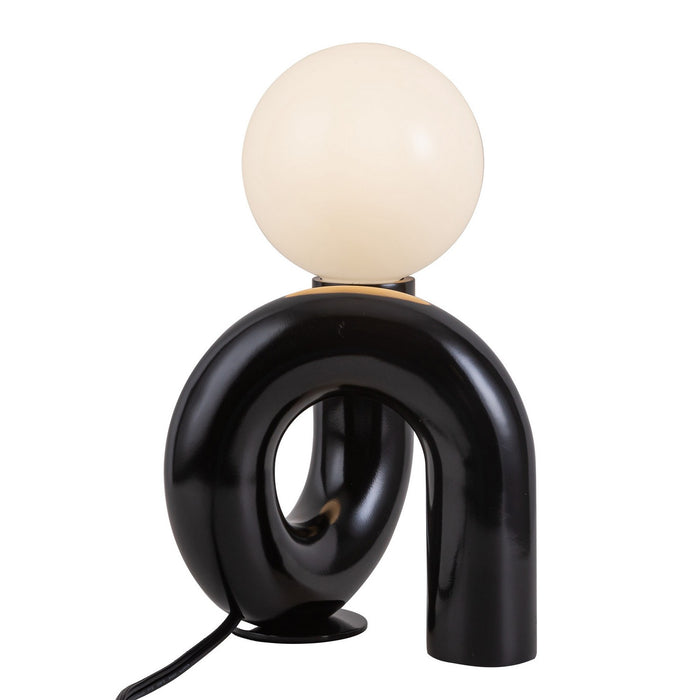 Alora TL420107GBK One Light Table Lamp, Gloss Black