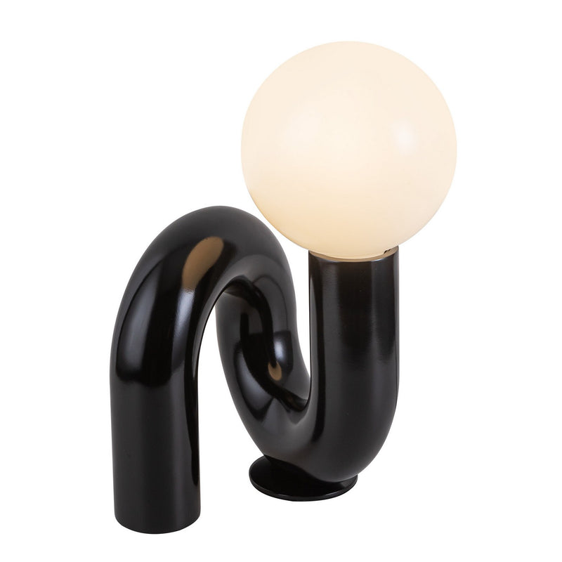 Alora TL420107GBK One Light Table Lamp, Gloss Black