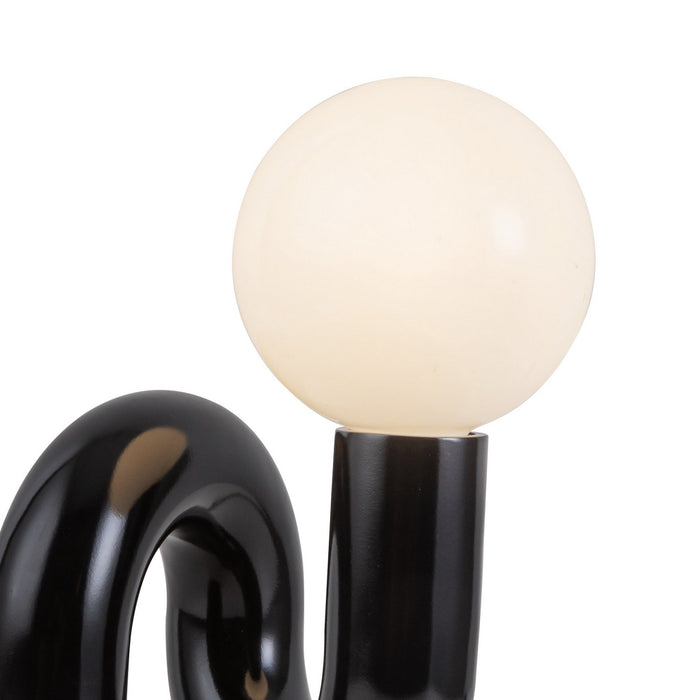 Alora TL420107GBK One Light Table Lamp, Gloss Black