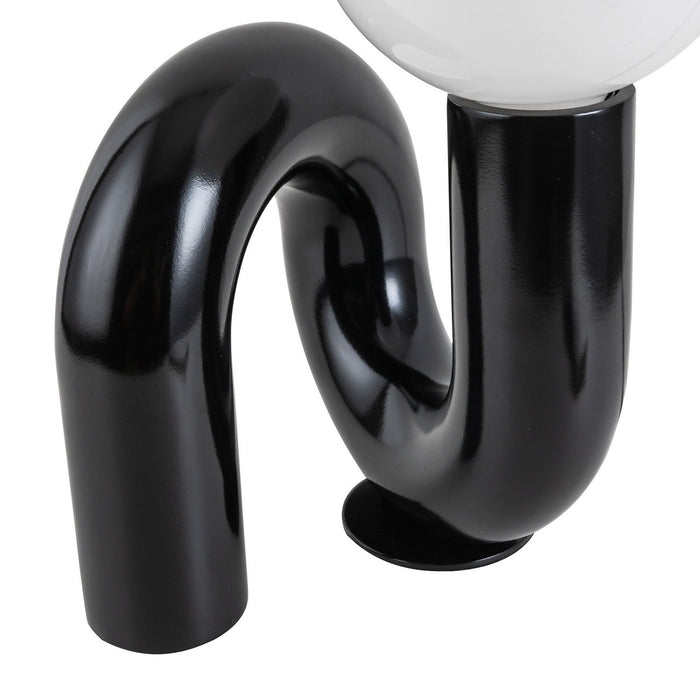 Alora TL420107GBK One Light Table Lamp, Gloss Black