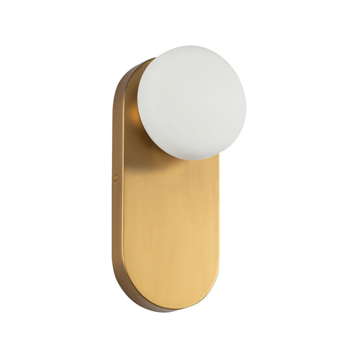 Alora WV425112BGOP One Light Vanity, Brushed Gold/Opal Glass