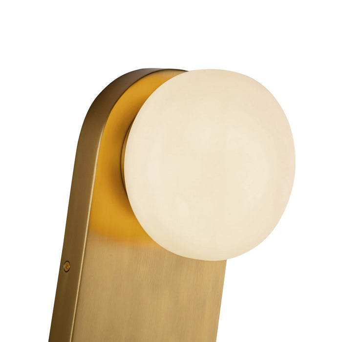 Alora WV425112BGOP One Light Vanity, Brushed Gold/Opal Glass
