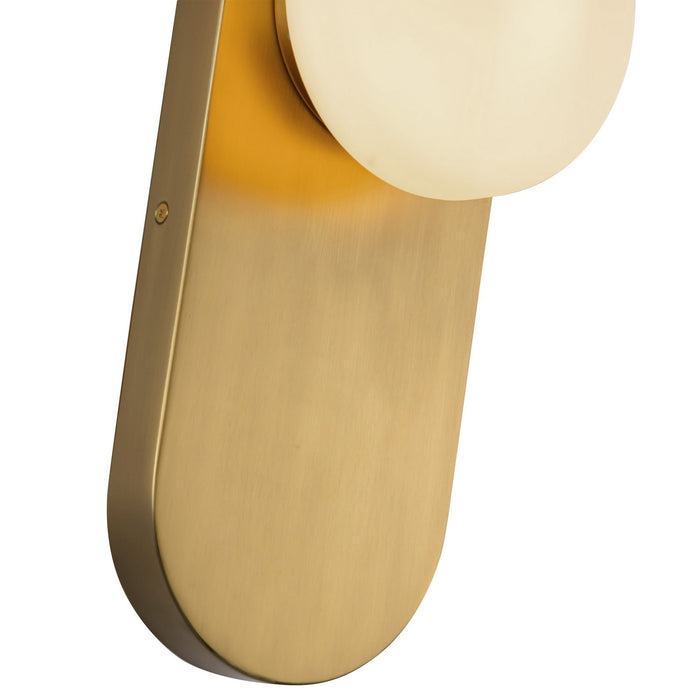 Alora WV425112BGOP One Light Vanity, Brushed Gold/Opal Glass