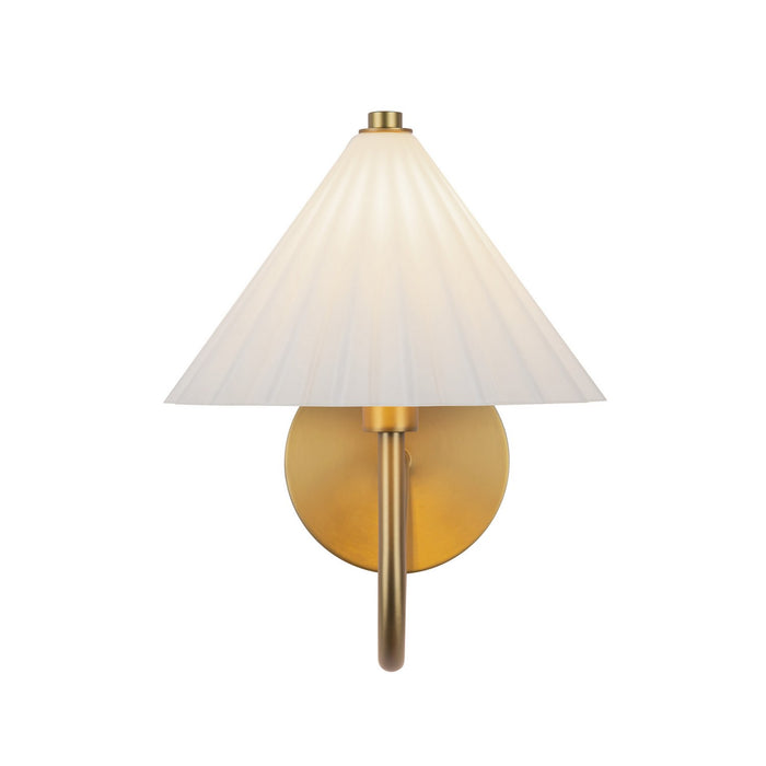 Alora WV451808AGOP One Light Vanity, Aged Gold/Opal Glass