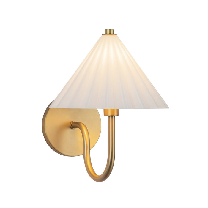 Alora WV451808AGOP One Light Vanity, Aged Gold/Opal Glass
