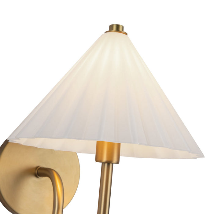 Alora WV451808AGOP One Light Vanity, Aged Gold/Opal Glass
