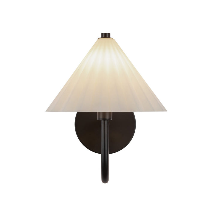 Alora WV451808MBOP One Light Vanity, Matte Black/Opal Glass