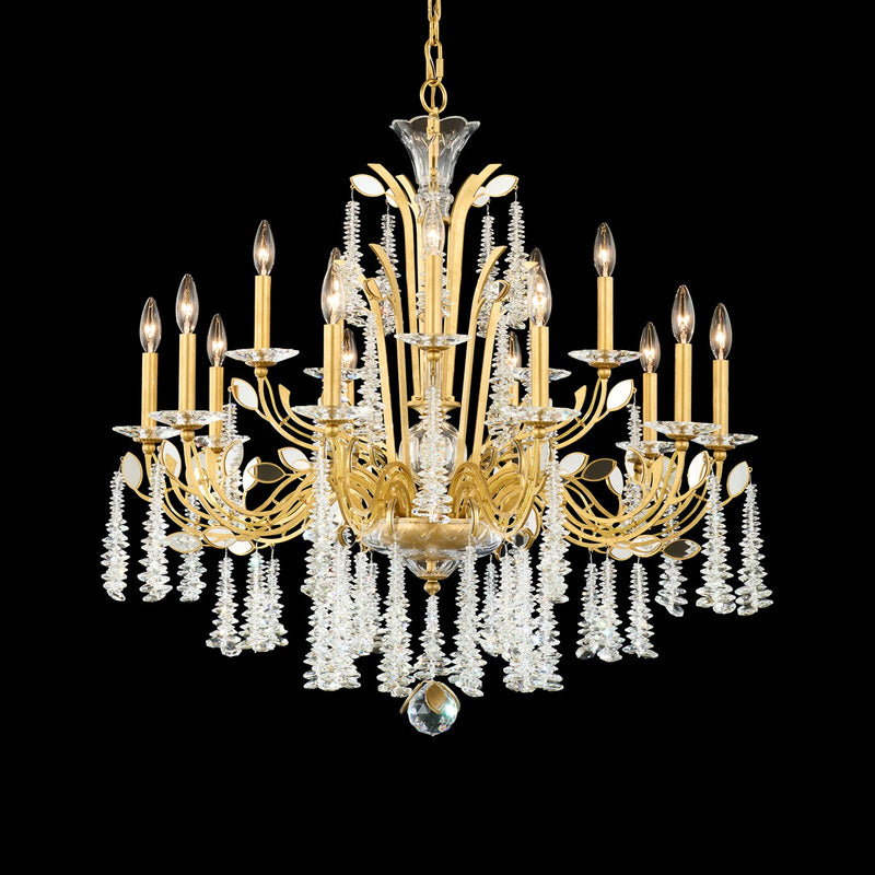 Schonbek S58515-22R 15 Light Chandelier, Heirloom Gold