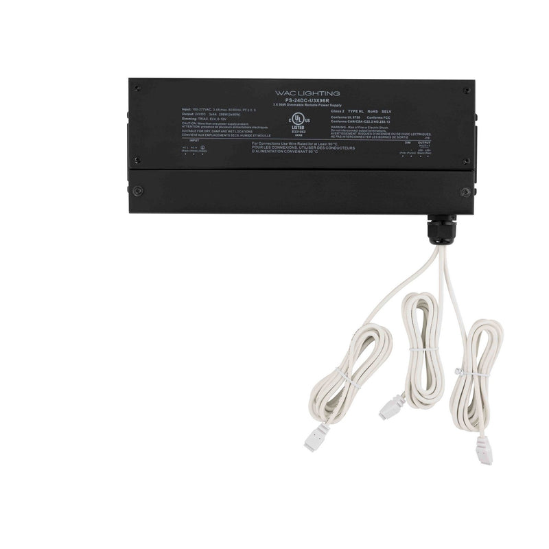 W.A.C. Lighting PS-24DC-U3X96R-T Remote Power Supply, Black