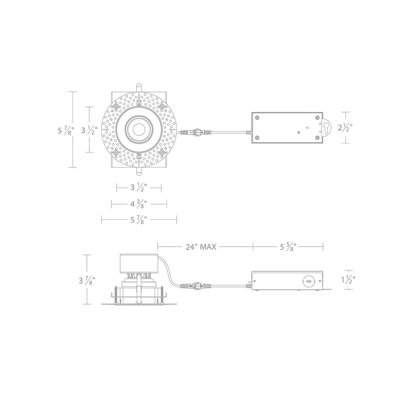 W.A.C. Lighting R3JRAL-WCS-WT LED Trim, White