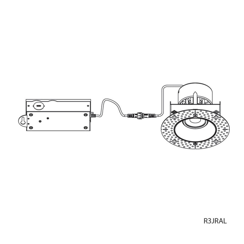 W.A.C. Lighting R3JRAL-WCS-WT LED Trim, White
