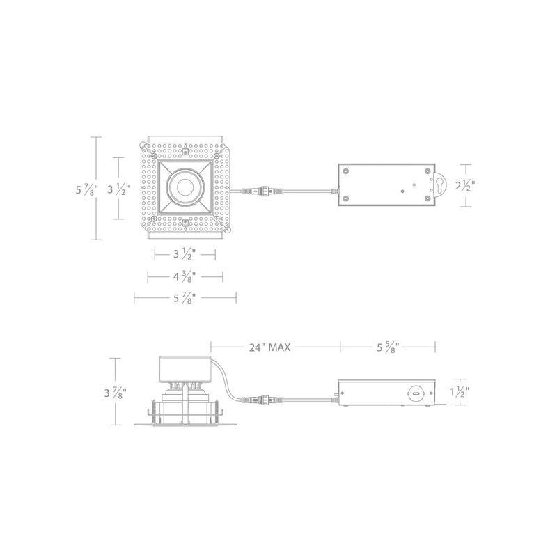 W.A.C. Lighting R3JSAL-WCS-WT LED Trim, White