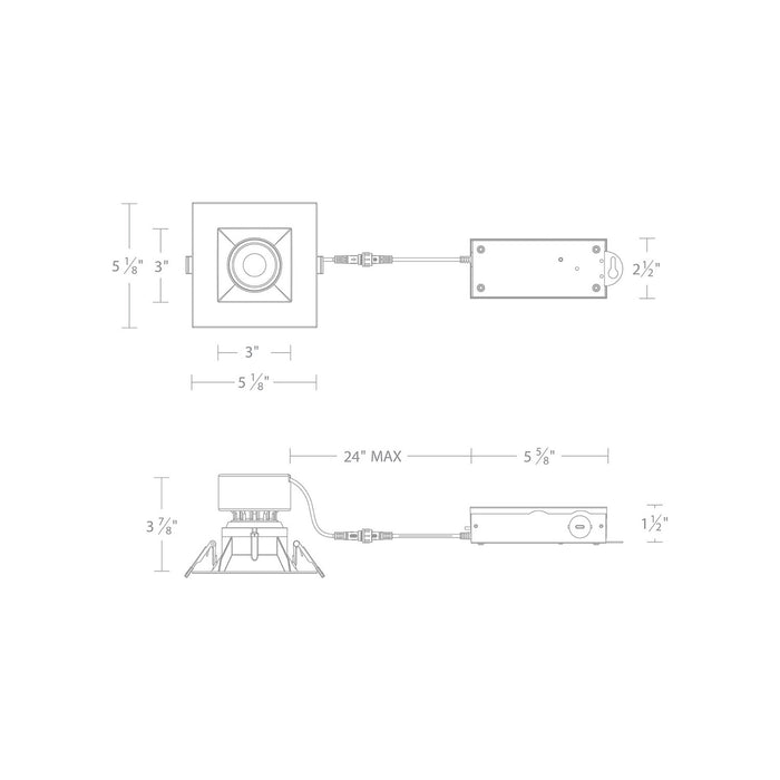 W.A.C. Lighting R3JSAT-WCS-WT LED Trim, White