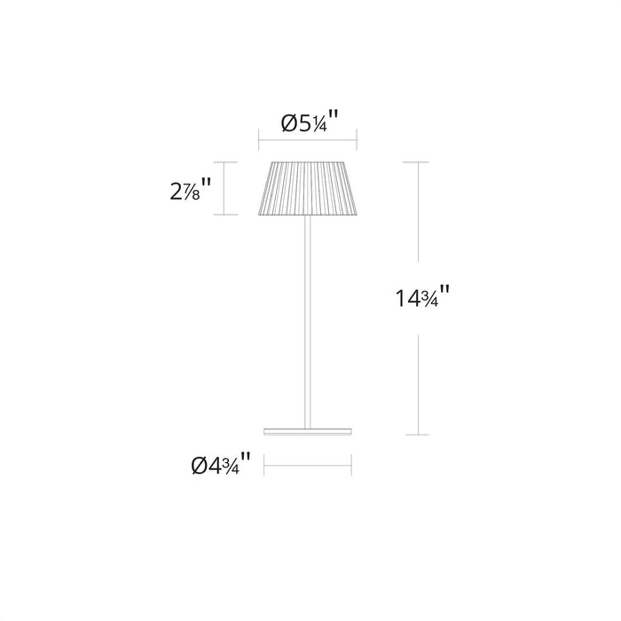 W.A.C. Lighting TL-W251115-CS-BK LED Table Lamp, Black