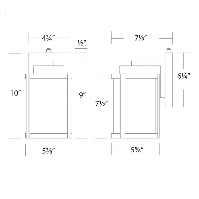 W.A.C. Lighting WS-W250110-CS-BZ LED Wall Sconce, Bronze