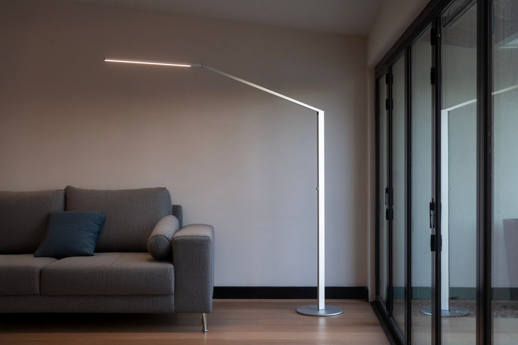 Koncept ZBF6000-SW-SIL LED Floor Lamp, Silver
