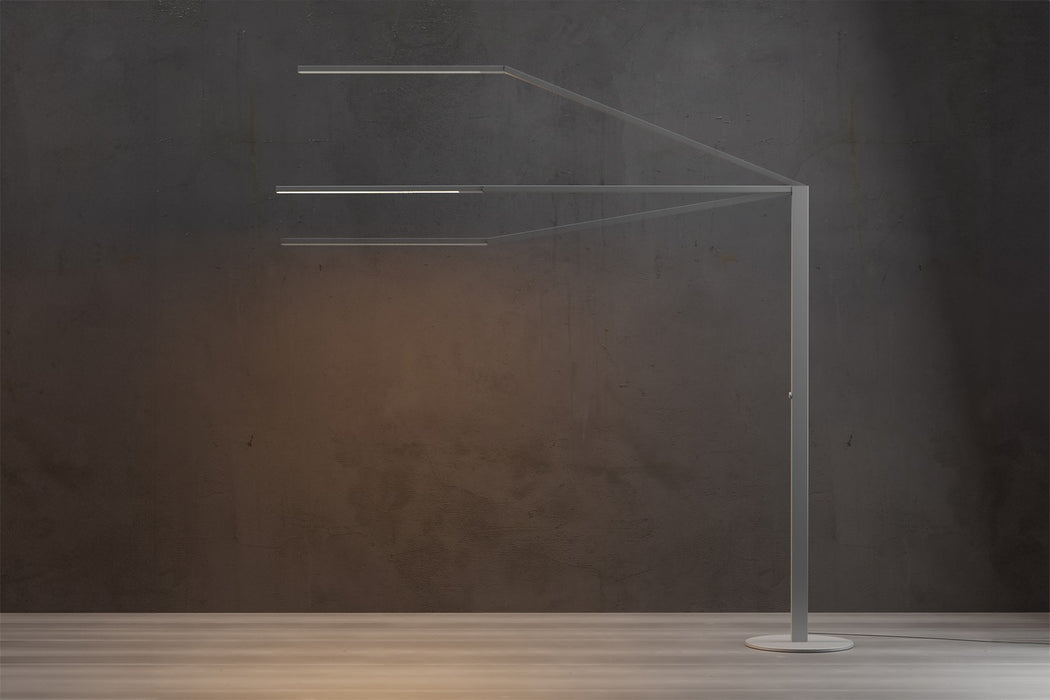 Koncept ZBF6000-SW-SIL LED Floor Lamp, Silver
