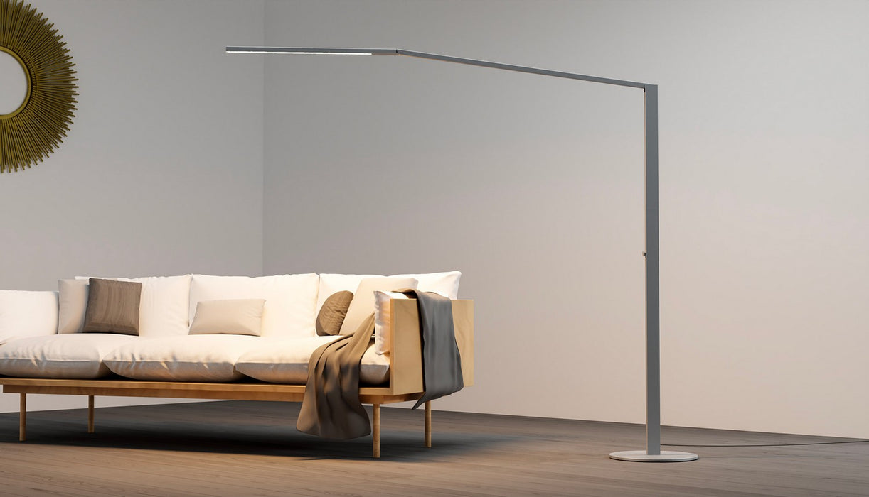 Koncept ZBF6000-SW-SIL LED Floor Lamp, Silver