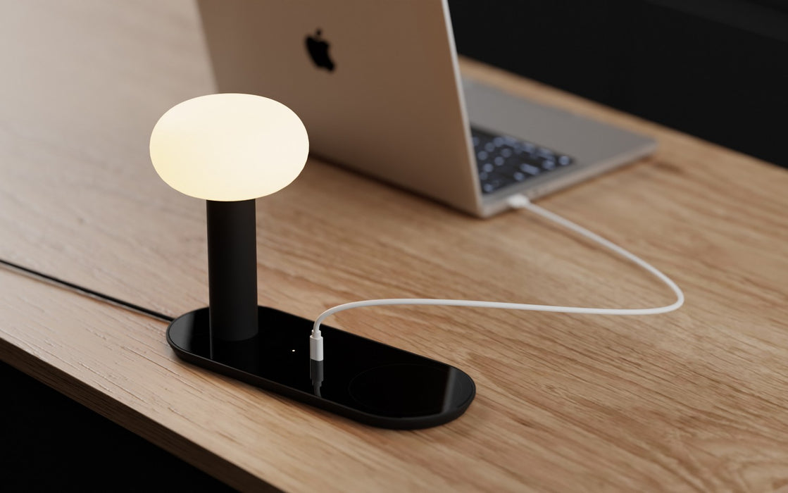 Koncept CMT-S-QCB-MTB LED Table Lamp, Matte Black