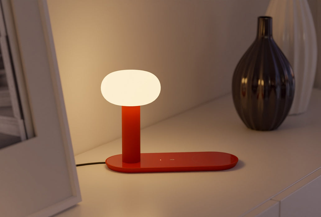 Koncept CMT-S-QCB-MRD LED Table Lamp, Matte Red