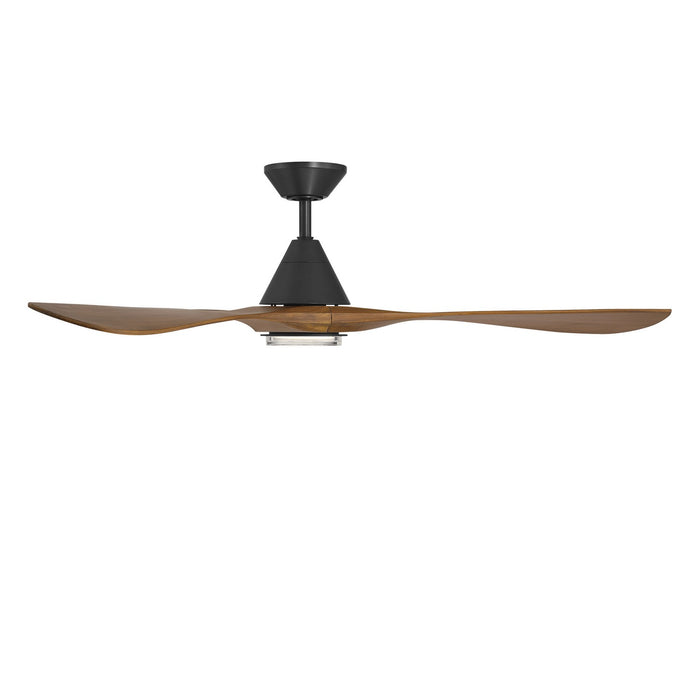 Modern Forms Fans FR-D2504-60L-MB/DK 60" Ceiling Fan, Matte Black/Distressed Koa