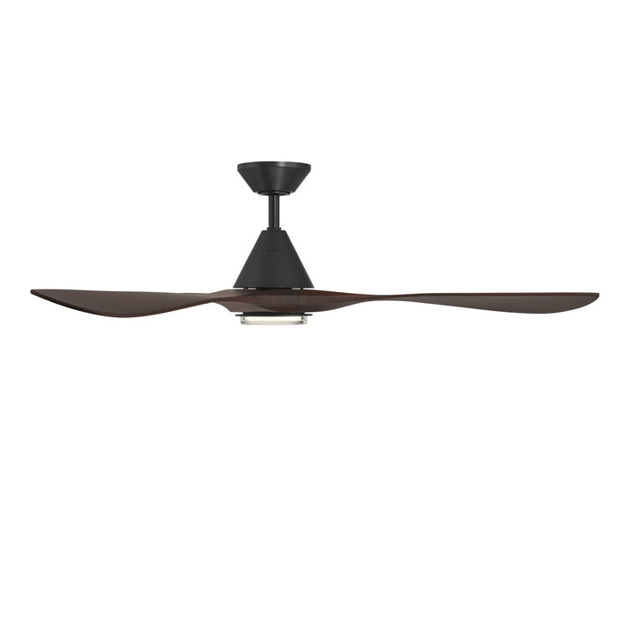 Modern Forms Fans FR-D2504-60L-MB/DW 60" Ceiling Fan, Matte Black/Dark Walnut