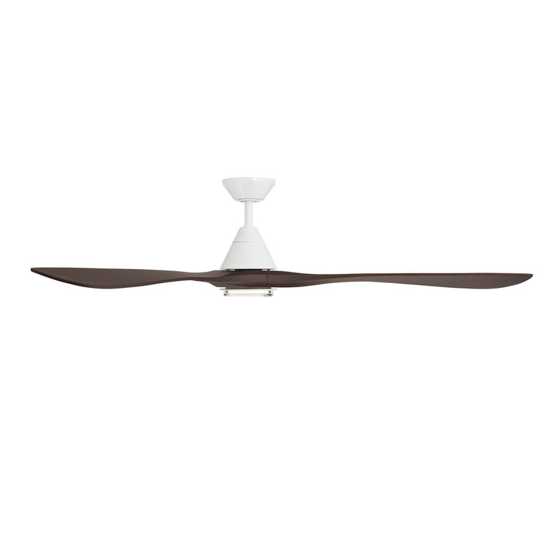 Modern Forms Fans FR-D2504-72L-MW/DW 72" Ceiling Fan, Matte White/Dark Walnut