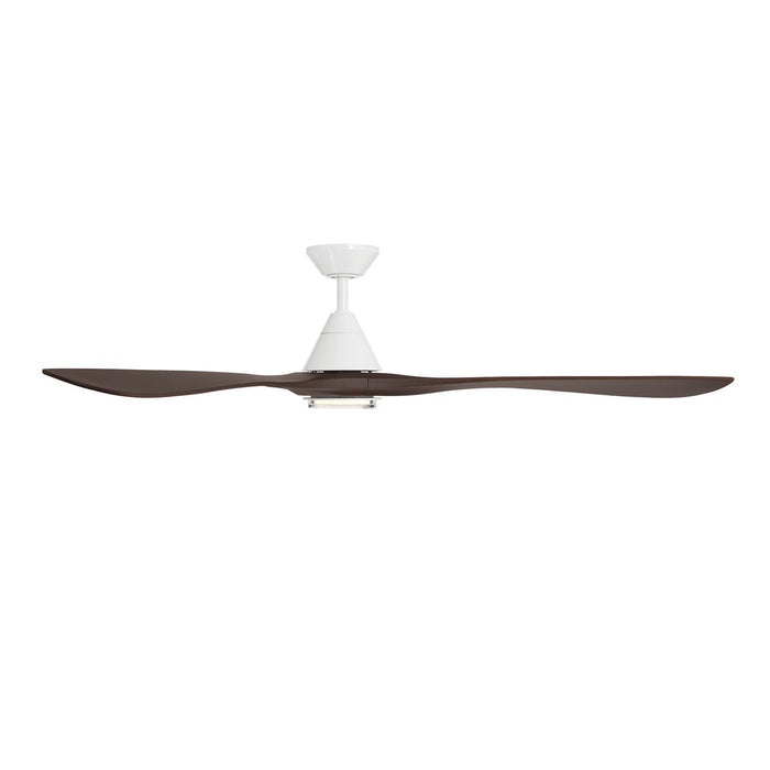 Modern Forms Fans FR-D2504-72L-MW/DW 72" Ceiling Fan, Matte White/Dark Walnut