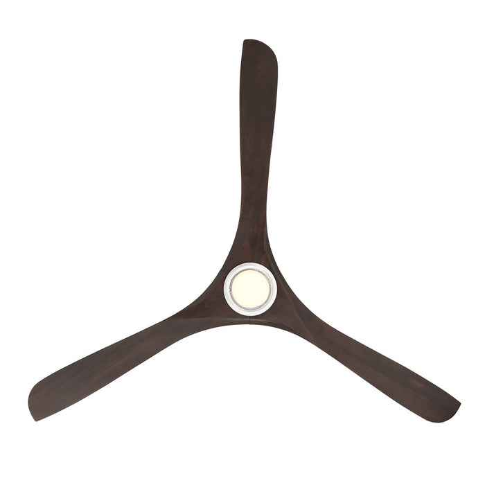 Modern Forms Fans FR-D2504-72L-MW/DW 72" Ceiling Fan, Matte White/Dark Walnut