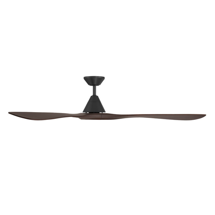 Modern Forms Fans FR-D2504-72-MB/DW 72" Ceiling Fan, Matte Black/Dark Walnut
