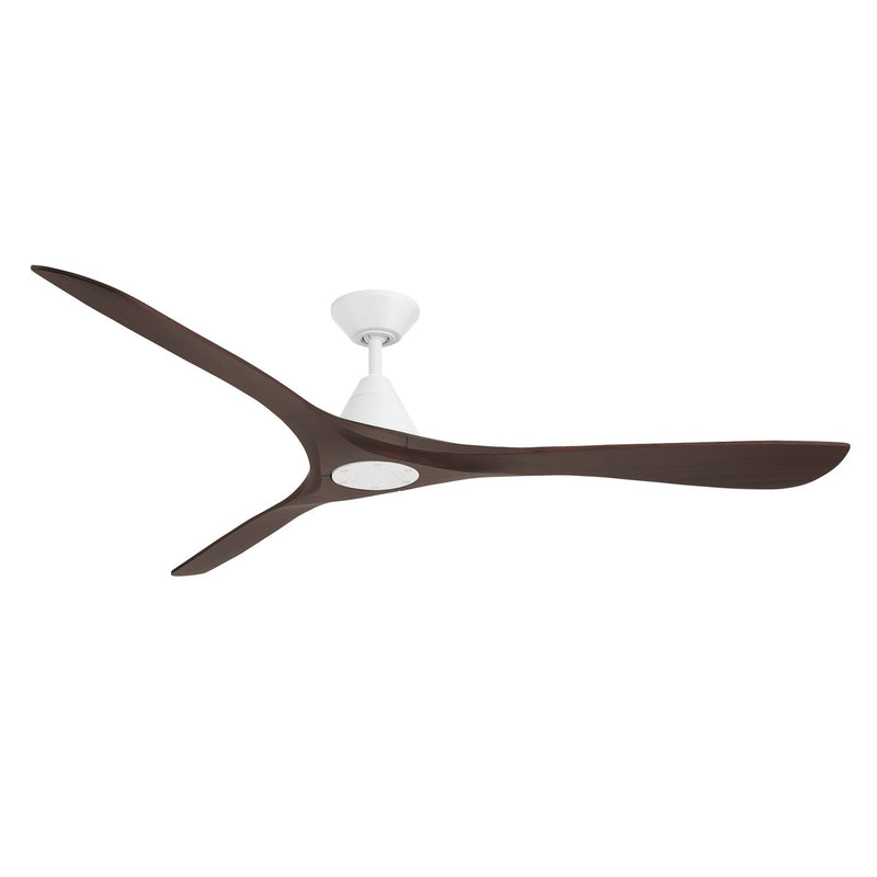 Modern Forms Fans FR-D2504-72-MW/DW 72" Ceiling Fan, Matte White/Dark Walnut