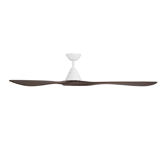 Modern Forms Fans FR-D2504-72-MW/DW 72" Ceiling Fan, Matte White/Dark Walnut