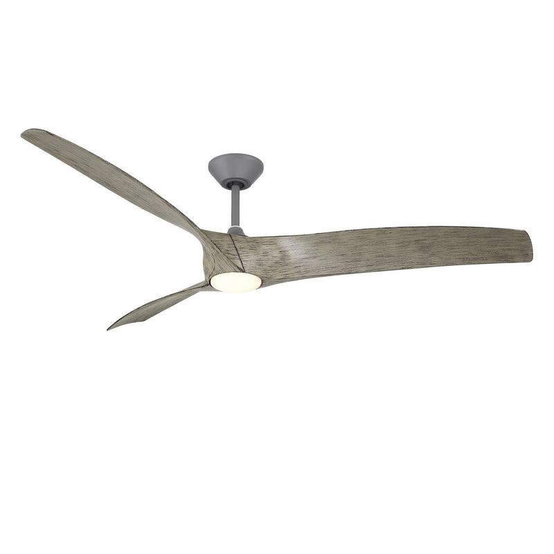 Modern Forms Fans FR-W2006-72L-GH/WW 72" Ceiling Fan, Graphite/Weathered Wood