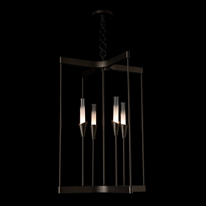 Hubbardton Forge 101700-SKT-14-WC0821 Four Light Chandelier, Oil Rubbed Bronze