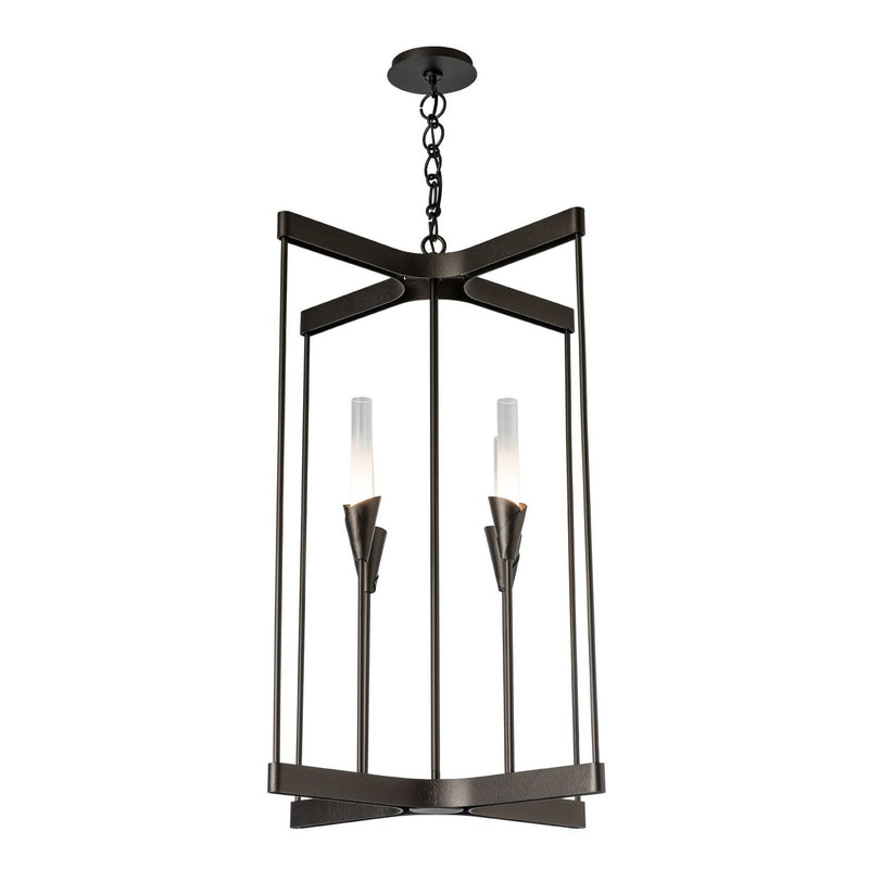 Hubbardton Forge 101700-SKT-14-WC0821 Four Light Chandelier, Oil Rubbed Bronze