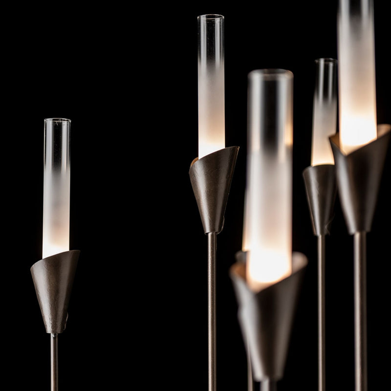 Hubbardton Forge 101706-SKT-07-WC0821 12 Light Chandelier, Dark Smoke