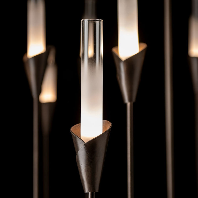 Hubbardton Forge 101706-SKT-07-WC0821 12 Light Chandelier, Dark Smoke