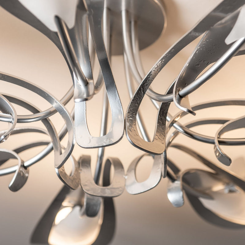 Hubbardton Forge 121320-SKT-85-BB0823 Seven Light Semi-Flush Mount, Sterling