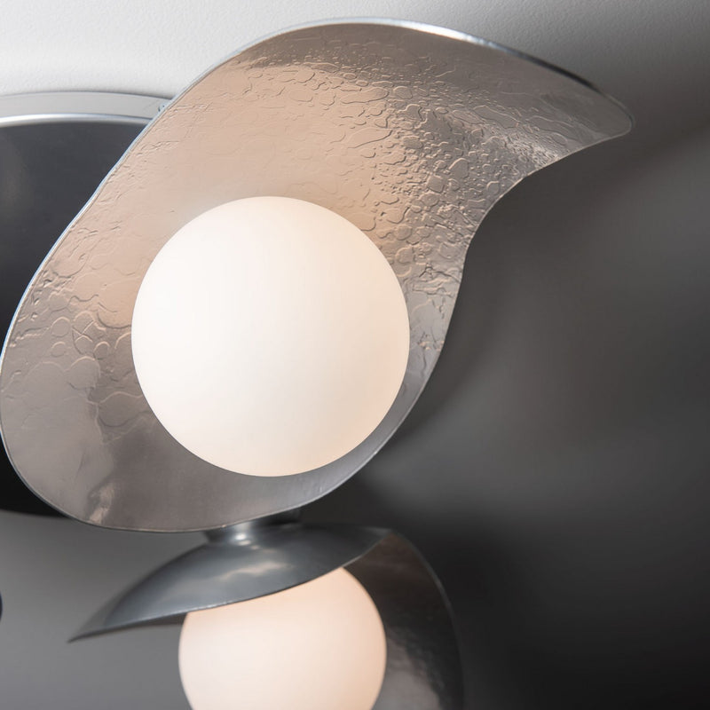 Hubbardton Forge 122110-SKT-85 Three Light Semi-Flush Mount, Sterling