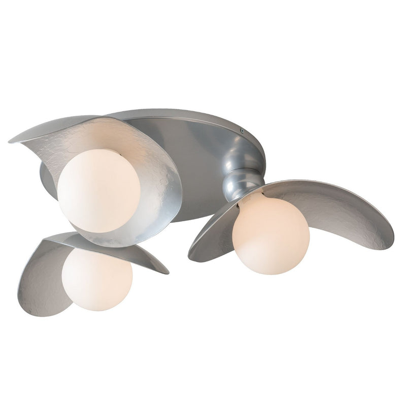 Hubbardton Forge 122110-SKT-85 Three Light Semi-Flush Mount, Sterling