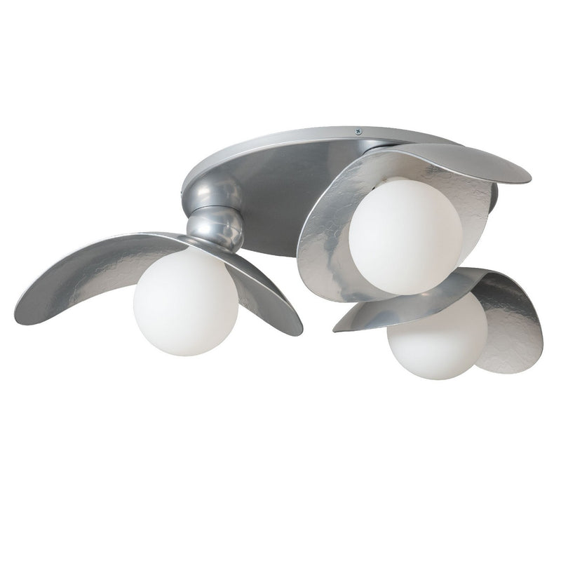 Hubbardton Forge 122110-SKT-85 Three Light Semi-Flush Mount, Sterling