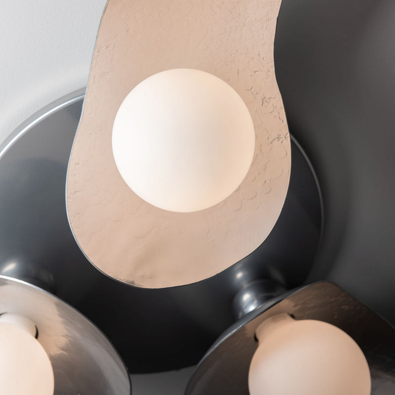 Hubbardton Forge 122110-SKT-85 Three Light Semi-Flush Mount, Sterling