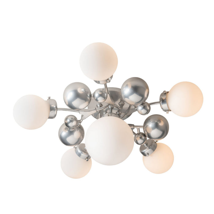 Hubbardton Forge 128716-SKT-85-GG0639 Six Light Semi-Flush Mount, Sterling