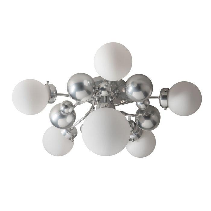 Hubbardton Forge 128716-SKT-85-GG0639 Six Light Semi-Flush Mount, Sterling