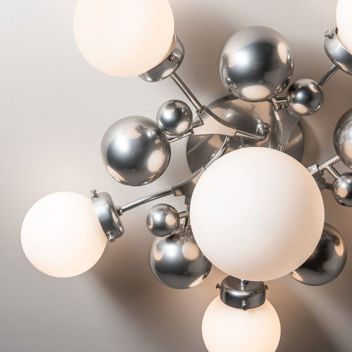 Hubbardton Forge 128716-SKT-85-GG0639 Six Light Semi-Flush Mount, Sterling