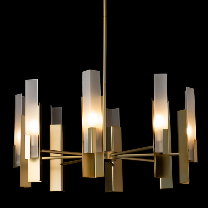 Hubbardton Forge 132045-SKT-MULT-86-FD0828 Eight Light Pendant, Modern Brass